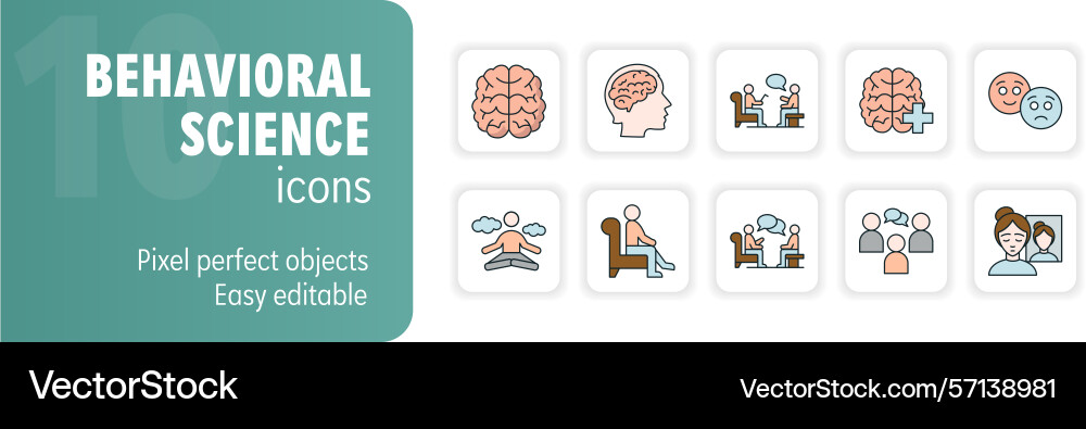 Behavioral science icon set representing Behavioral science icon set representing vector image