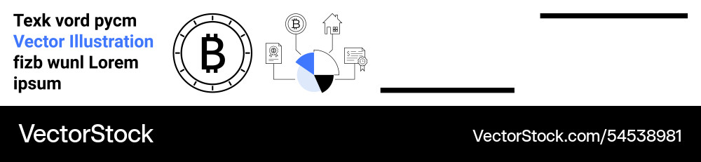 Bitcoin and blockchain concept with chart cloud Bitcoin and blockchain concept with chart cloud vector image