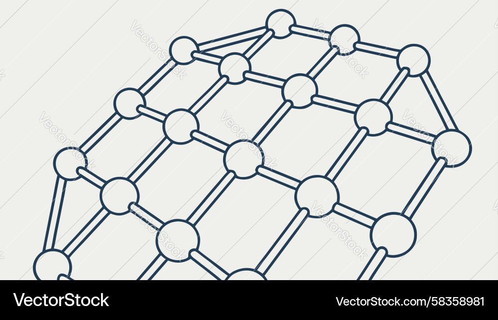 Complex Hexagonal Network Vector Image