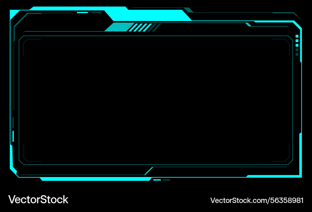 Hud frames blue user interface elements design Hud frames blue user interface elements design Vector Image