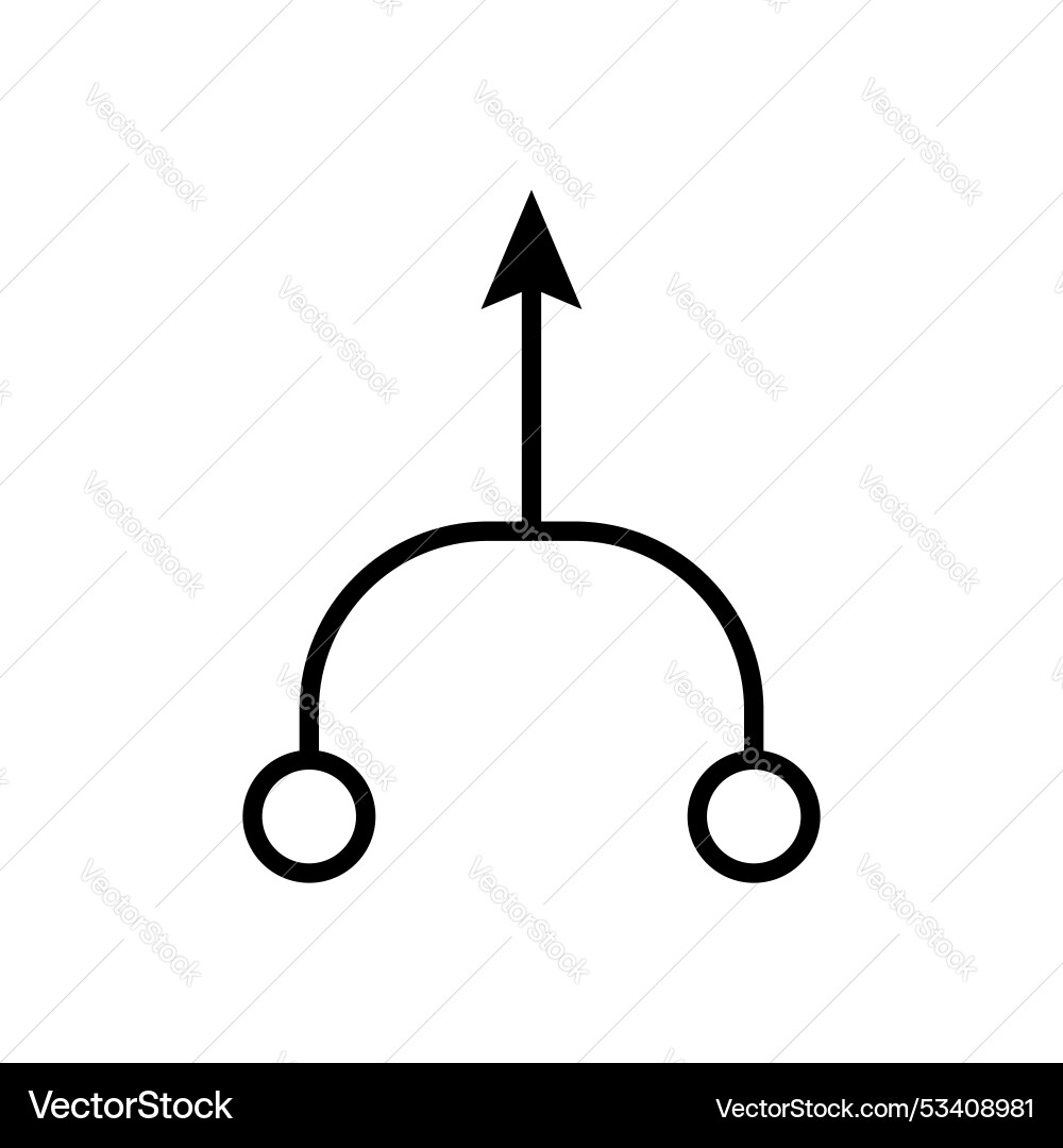 Merge Icon - Combination & Integration vector image