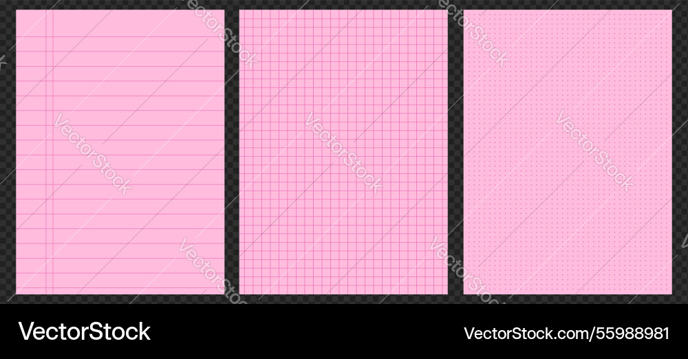 Pink notebook paper with checkered grid lines Pink notebook paper with checkered grid lines vector image