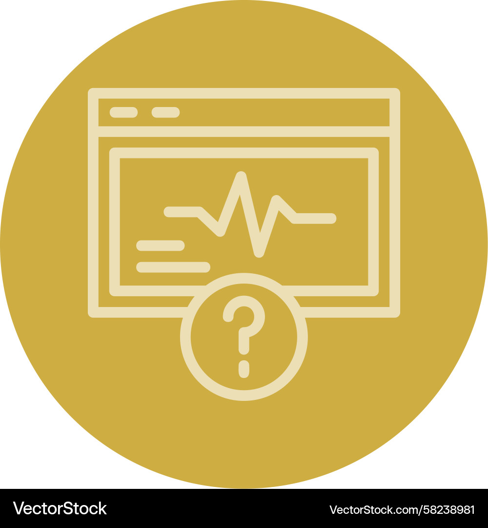 Quiz Pulse Line Multi Color Vector Image