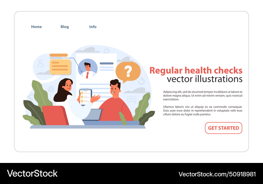 Regular health checks visual a friendly Vector Image
