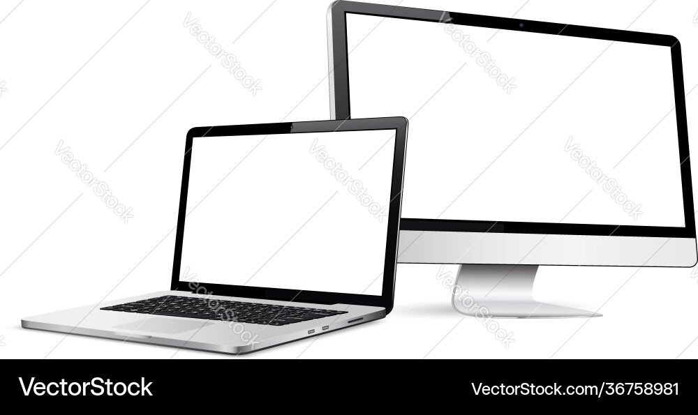 Responsive Web-Design Monoblock Computer-Anzeige Responsive Web-Design Monoblock Computer-Anzeige vektorbild