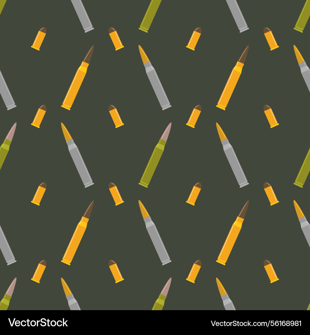 Seamless pattern of different caliber bullets Seamless pattern of different caliber bullets vector image