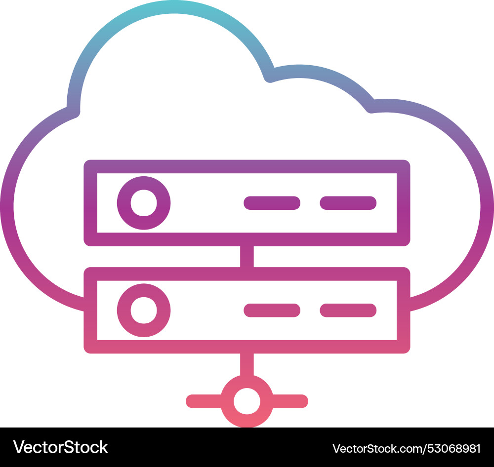 Server line gradient design vector image