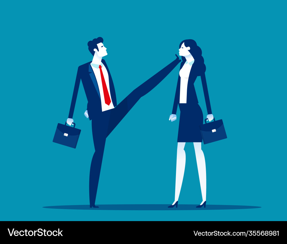 Showing inappropriate behavior to colleagues Showing inappropriate behavior to colleagues vector image