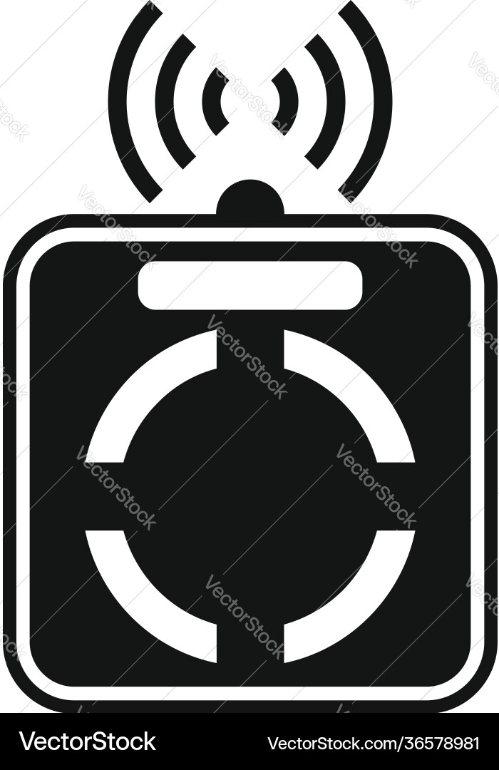 Wifi smart scales icon simple style Wifi smart scales icon simple style vector image