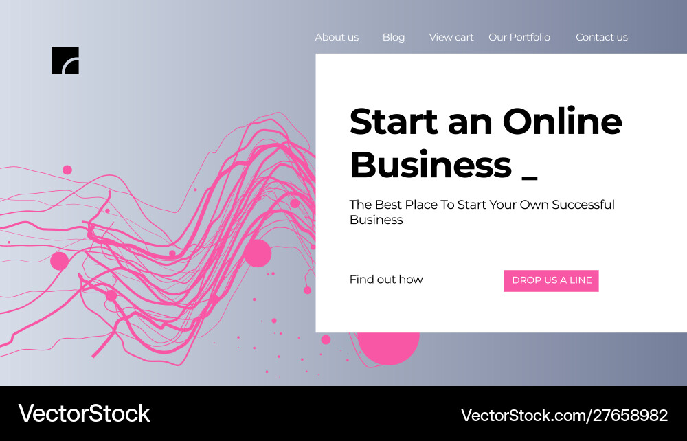 Abstract colorful gradient landing page template Abstract colorful gradient landing page template Vector Image