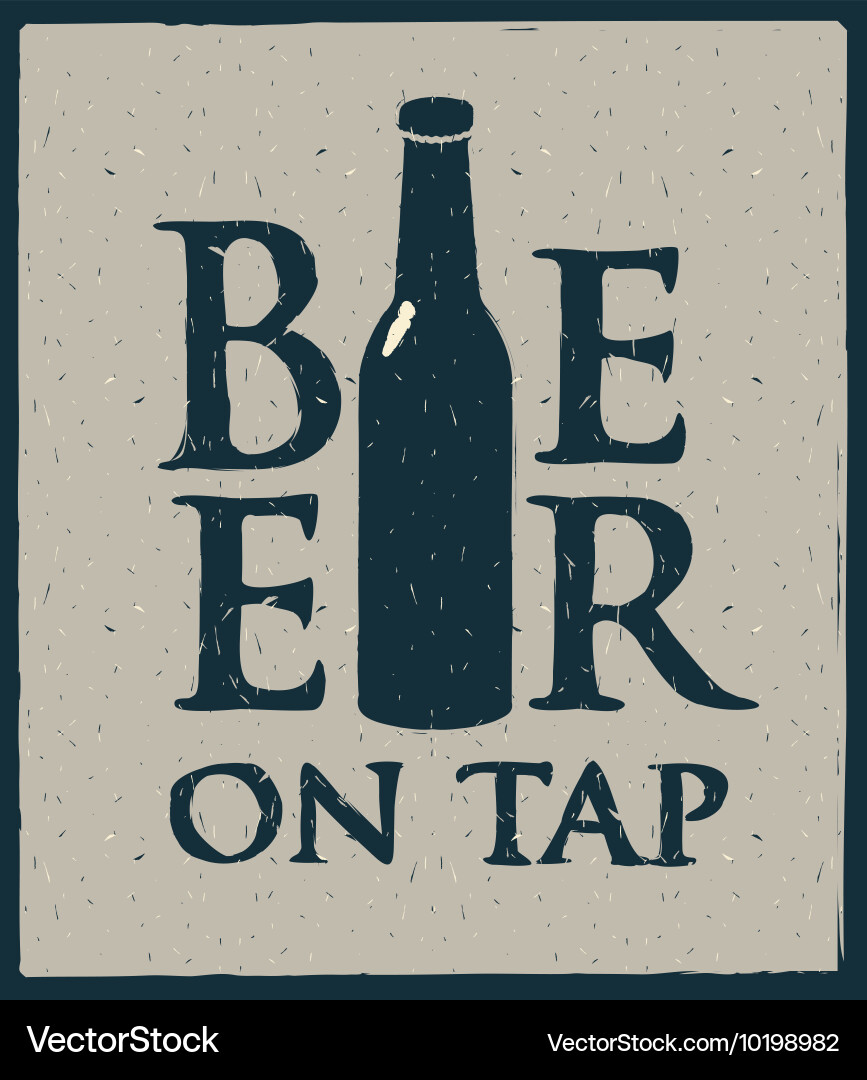Bottles of beer in retro style Vector Image