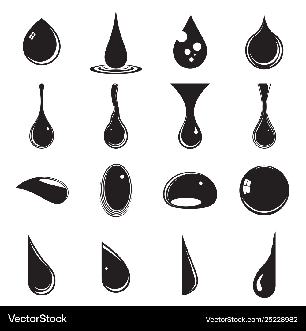 Drops various liquids Drops various liquids vector image