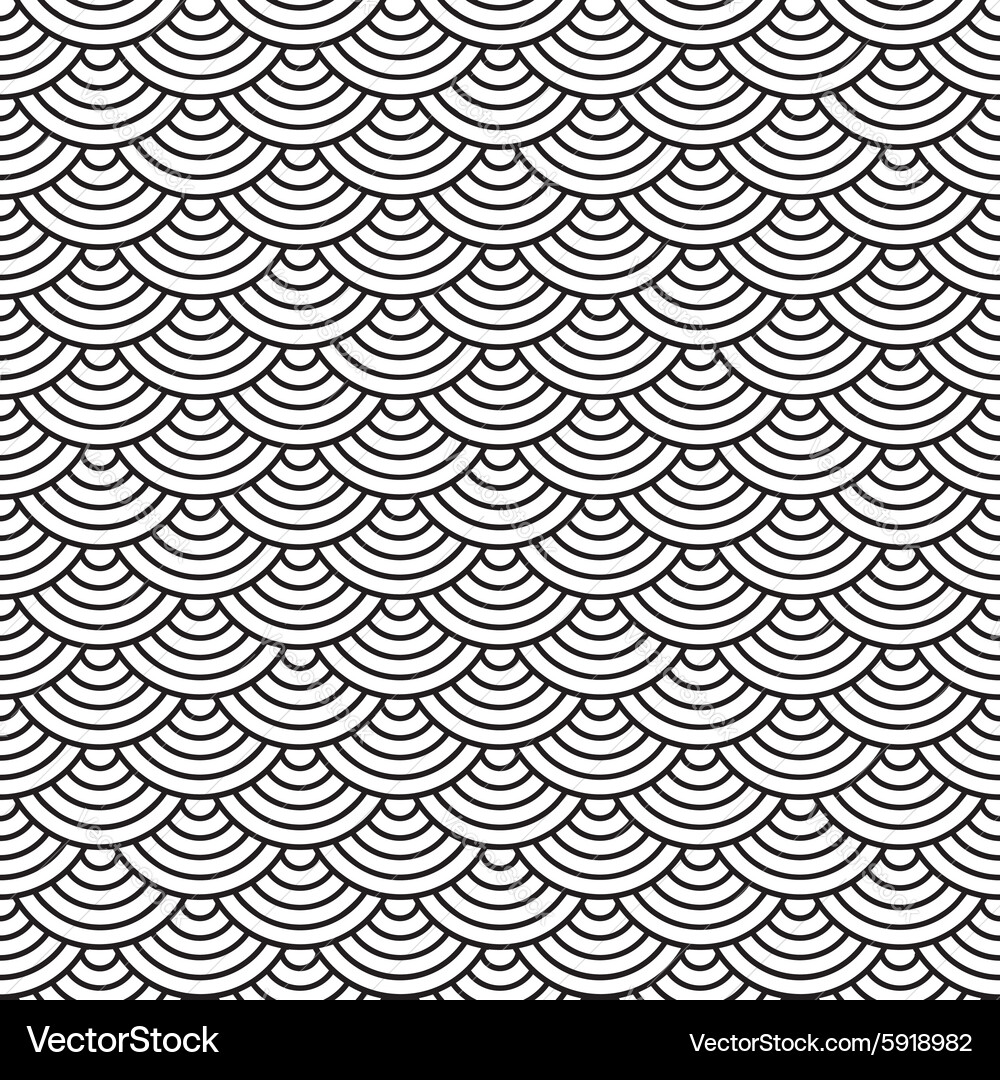Fish Scale Pattern Vector Image
