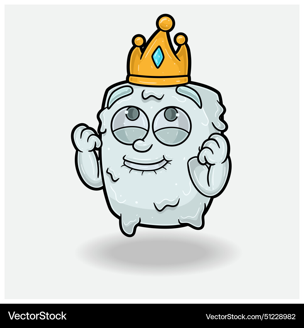 Marshmallow with happy expression vector image