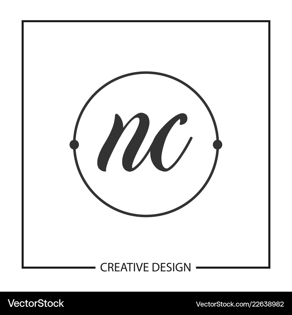 NC Initial Letter Monogram Logo Template Vector Image