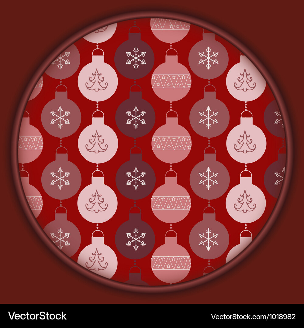 Seamless pattern with balls and snowflakes Vector Image