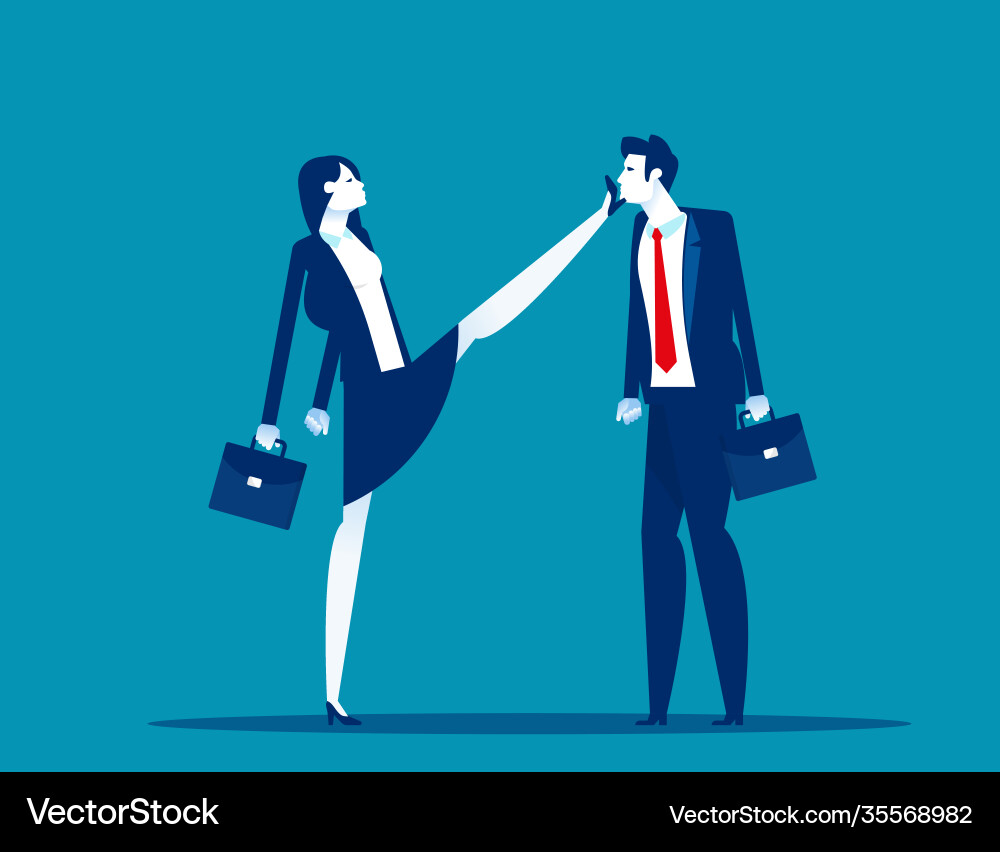 Showing inappropriate behavior to colleagues Showing inappropriate behavior to colleagues vector image