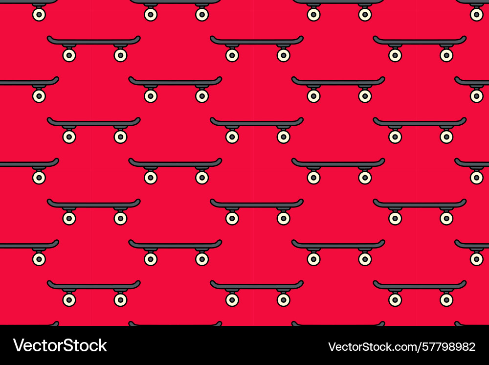 Skateboard side view colorful seamless pattern Skateboard side view colorful seamless pattern Vector Image