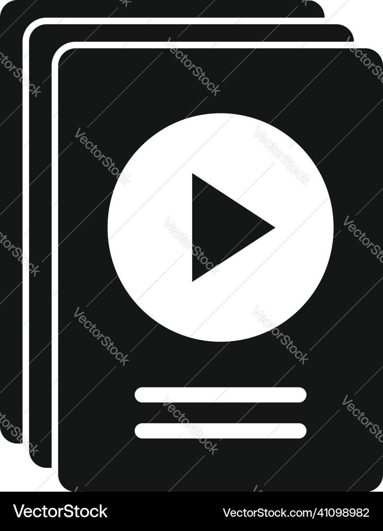 Video file scenario icon simple activity Vector Image