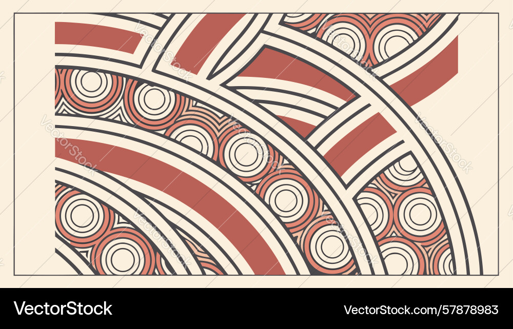Abstract concentric arch pattern design Vector Image