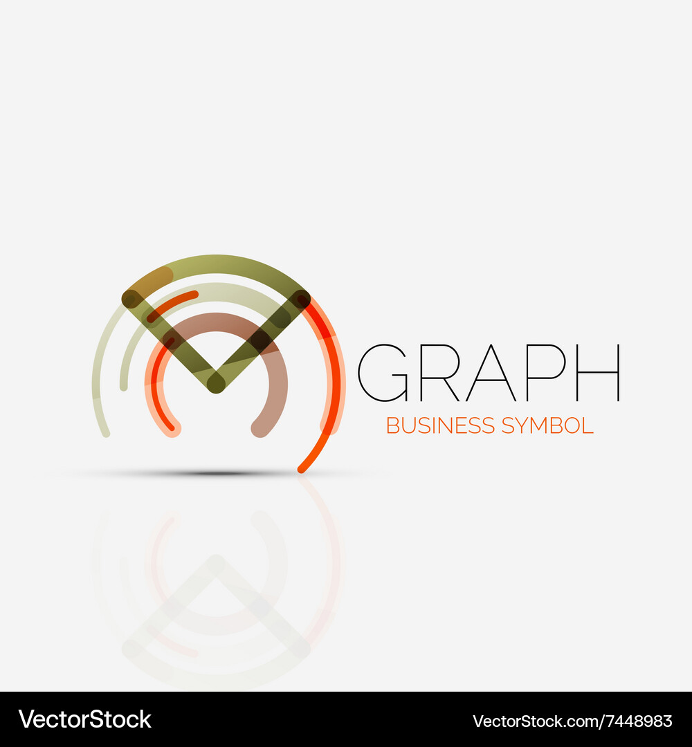 Abstract logo idea linear chart or graph Vector Image