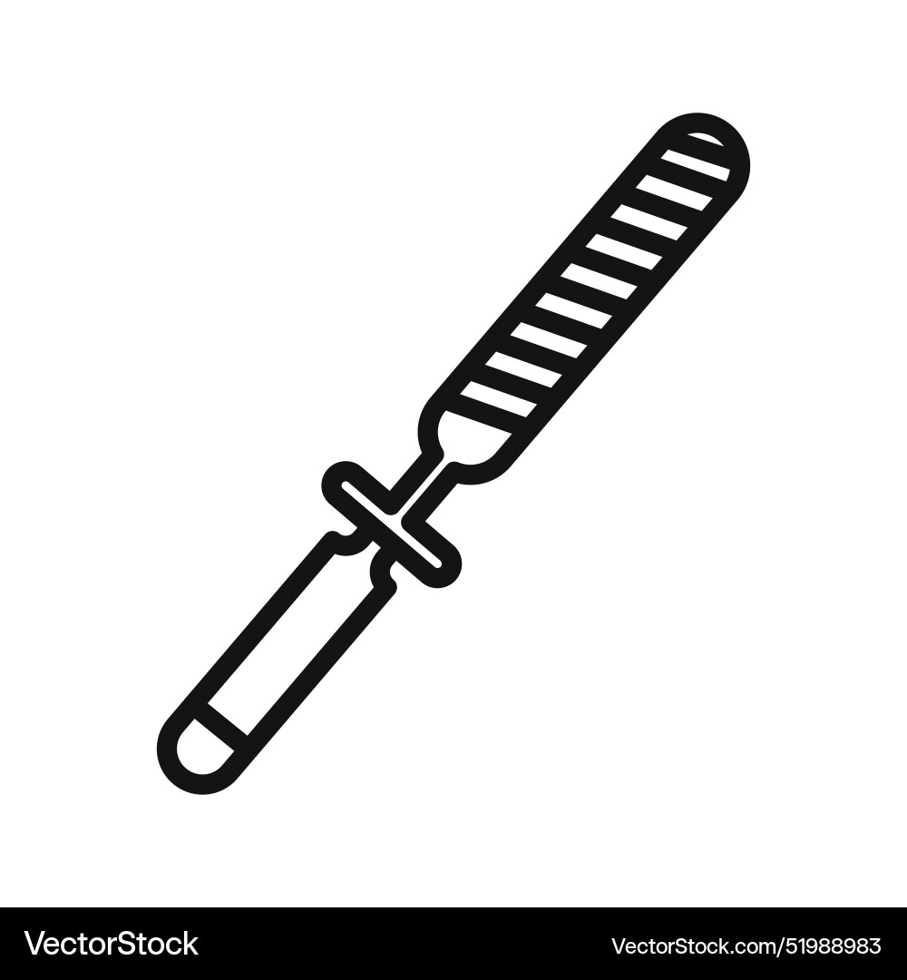 Chisel icon mark in filled style vector image