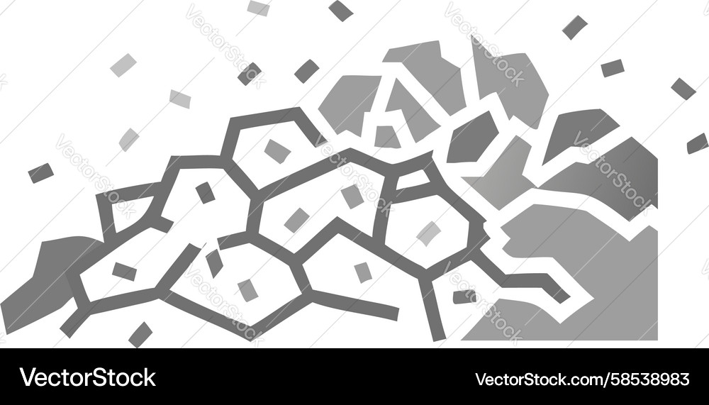 Fractured Polygon Pattern Vector Image