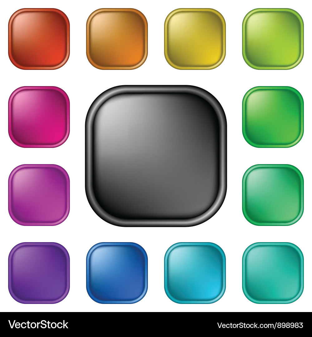 Glassy buttons for web Vector Image