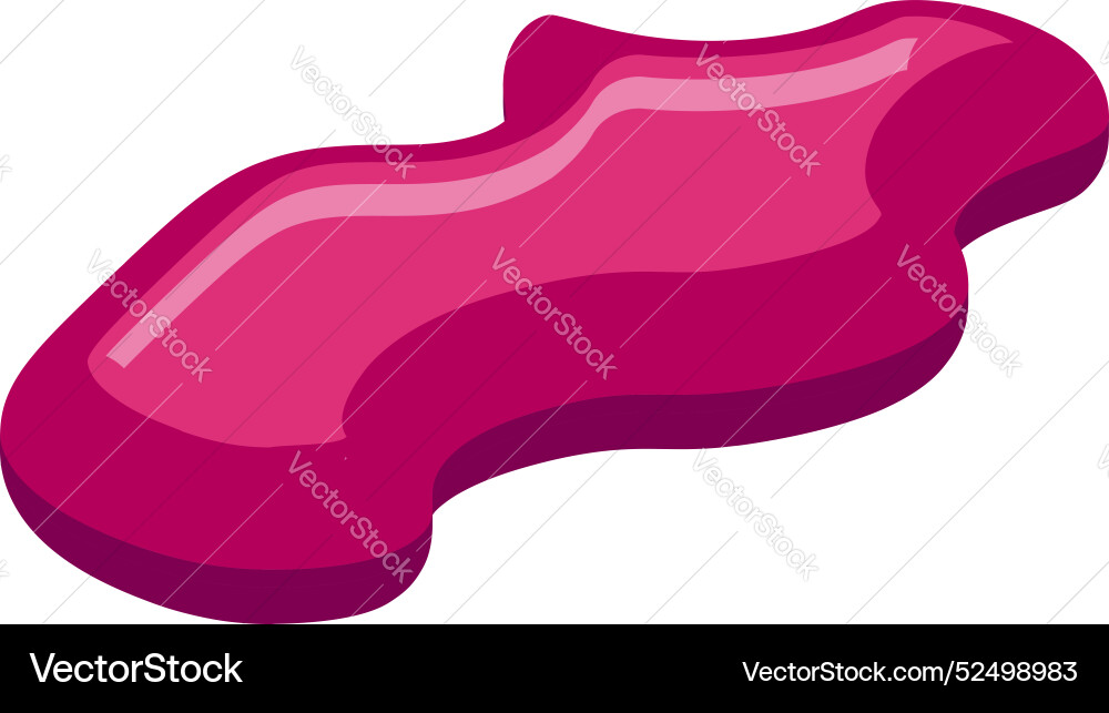 Pink slime dripping spreading viscous liquid blob Vector Image