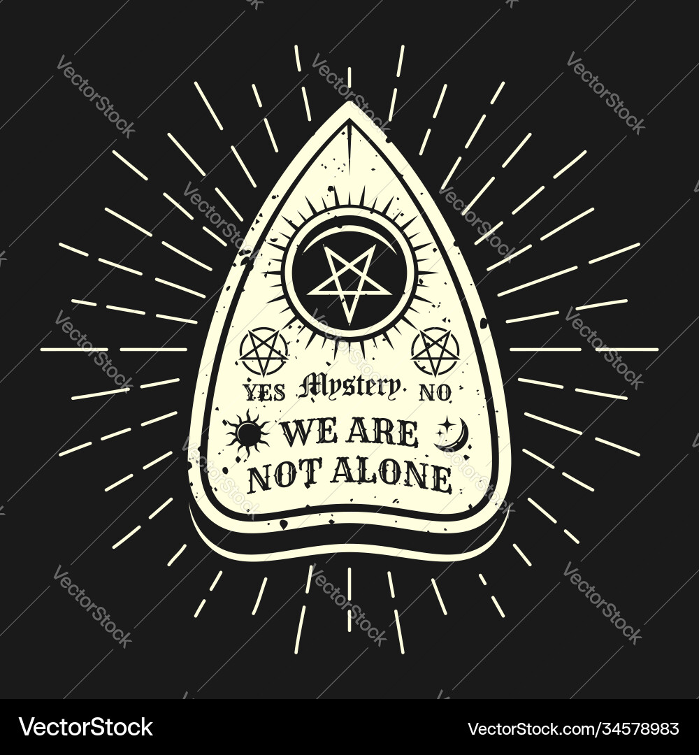 Retro Ouija Pointer with Rays vector image