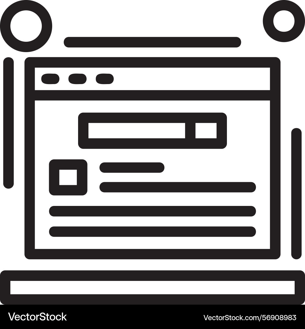Schema markup linear style icon design Vector Image