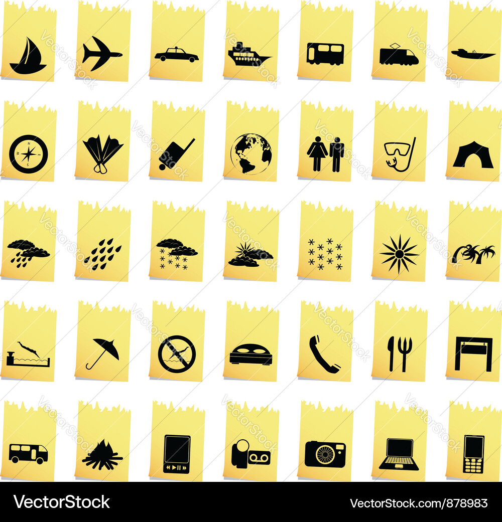 Transportation set of different web icons vector image