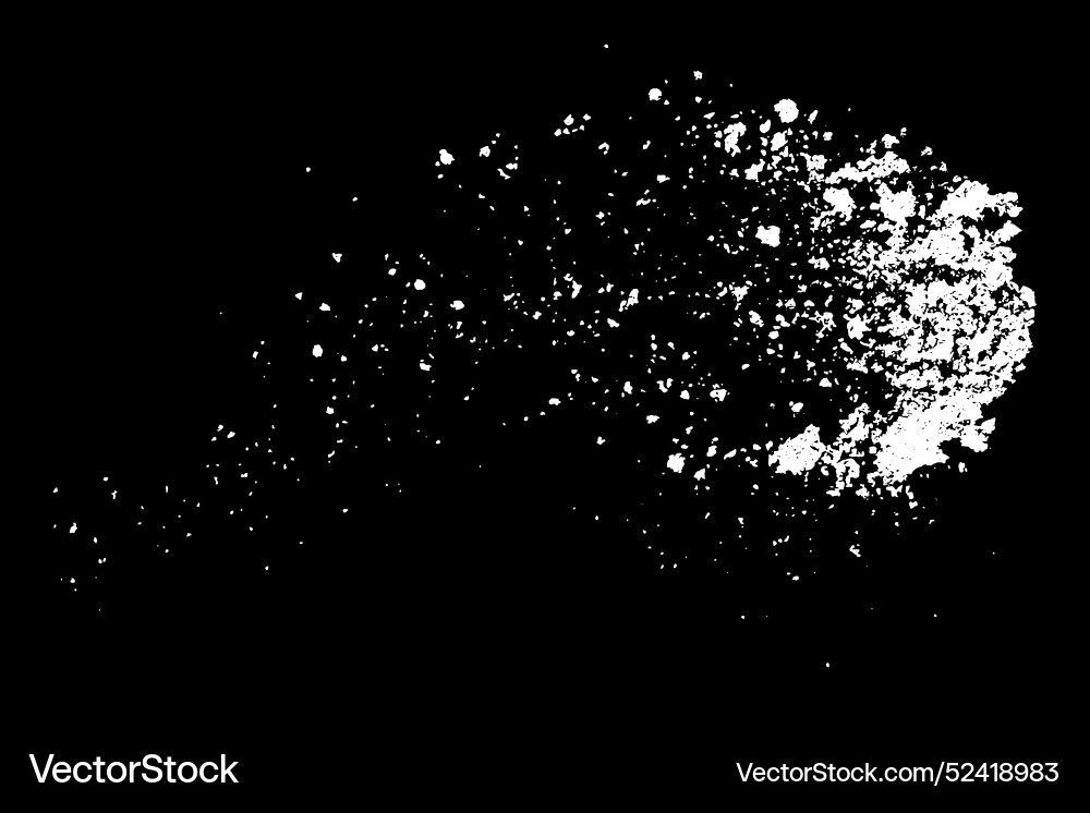 White Snow Splash Overlay vector image