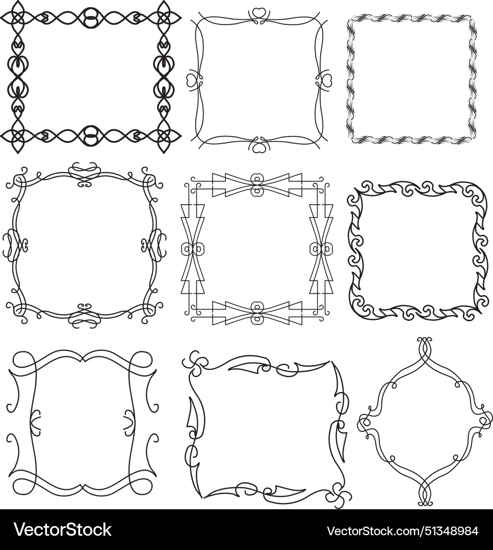 Beautiful carved frames to frame messages text Beautiful carved frames to frame messages text vector image