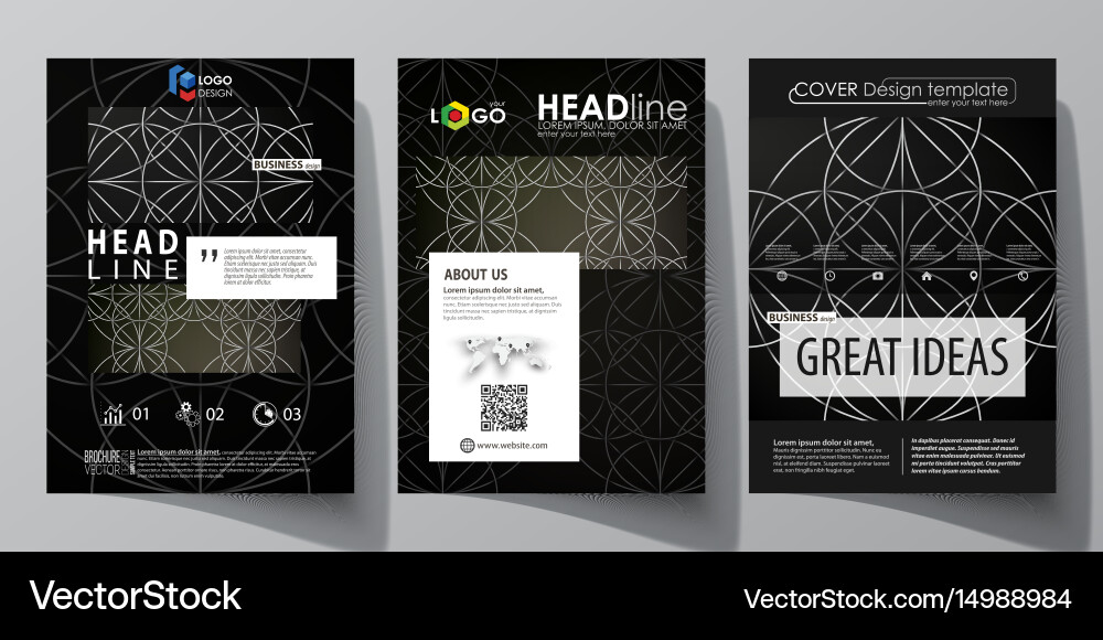 Business templates for brochure magazine flyer Vector Image