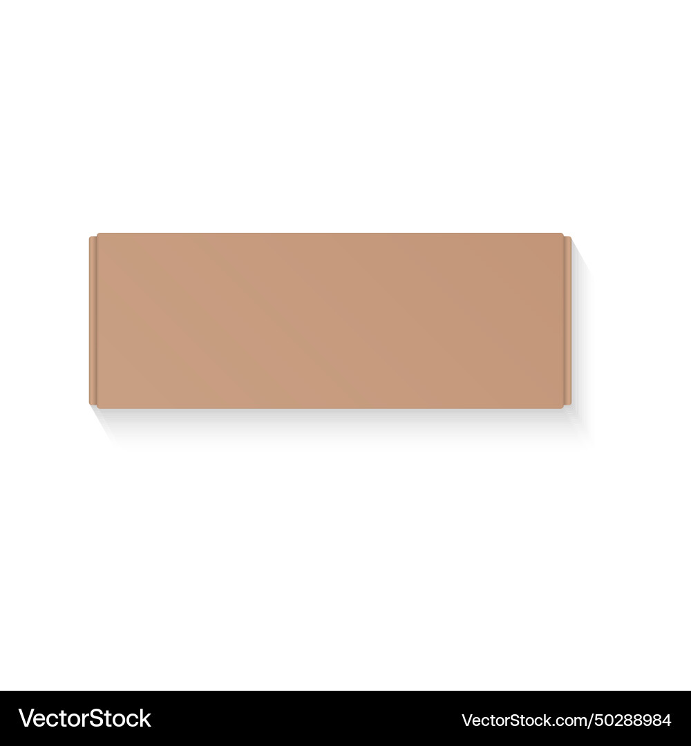 Cardboard box of rectangular shape top view vector image