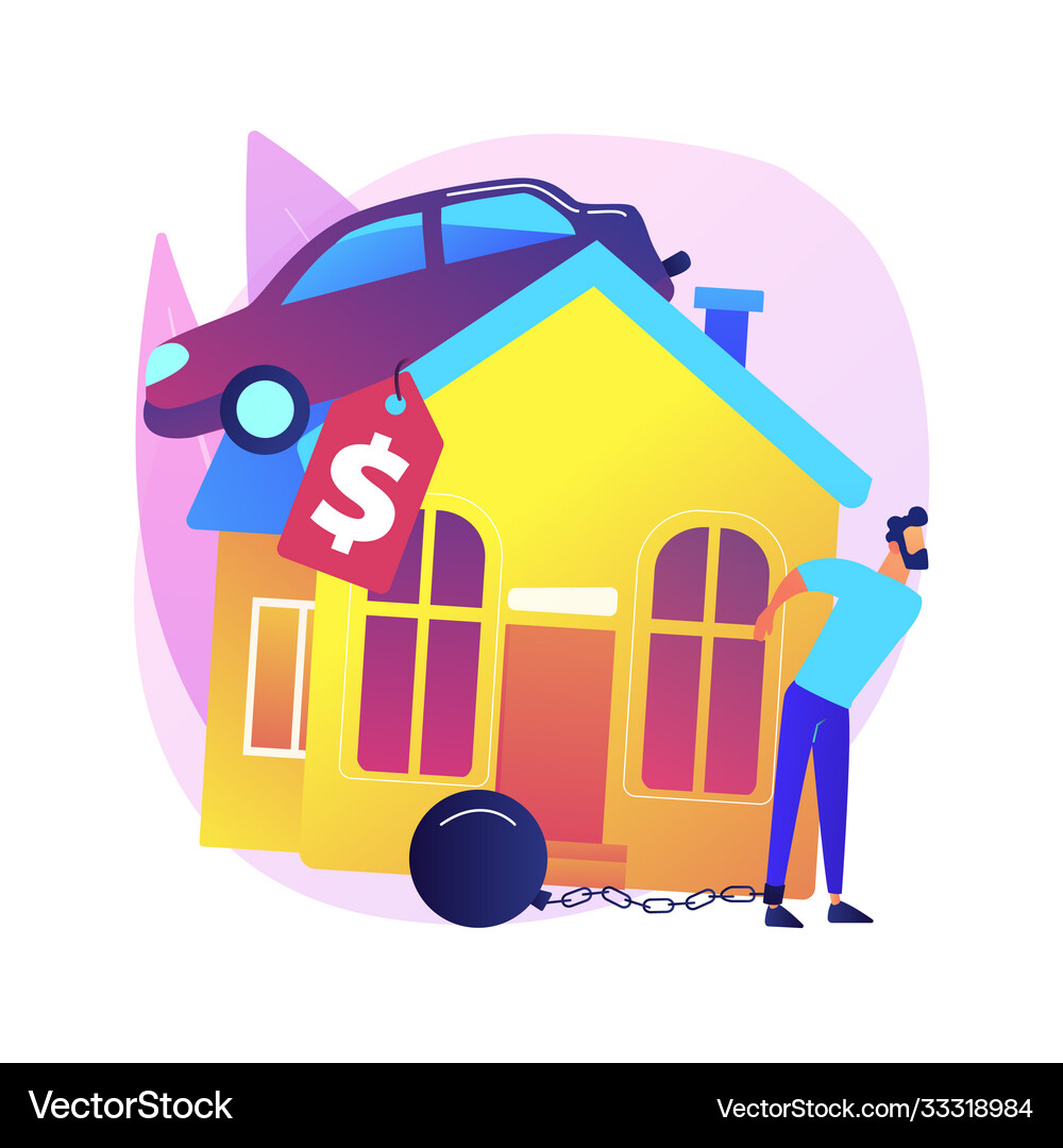 Debt burden abstract concept – Royalty-Free Vector | VectorStock