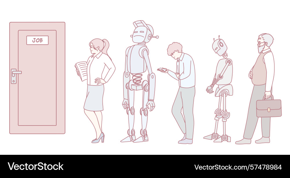 Evolution of the workforce transitioning from Vector Image