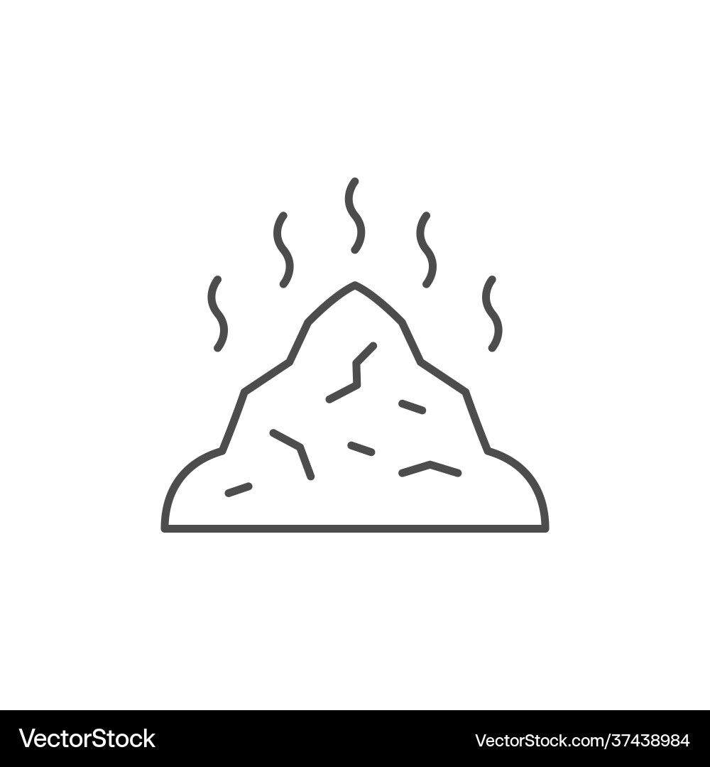 Garbage pile line outline icon Garbage pile line outline icon vector image