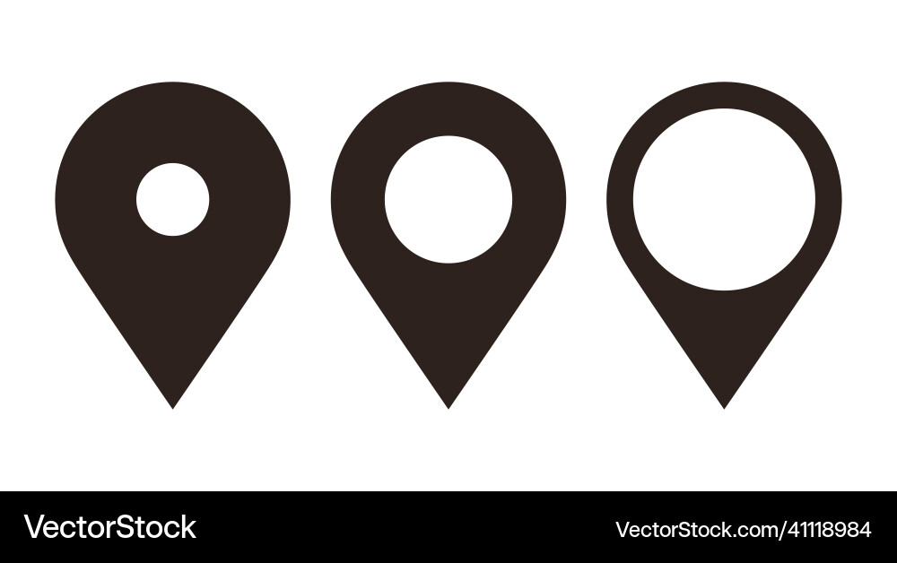 Map pointer set Map pointer set vector image