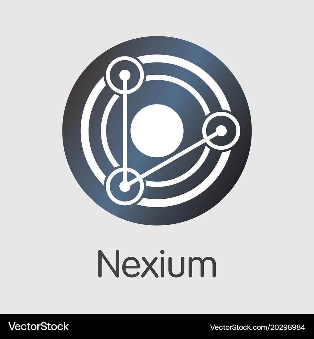 Nexium crypto currency - colored logo – Royalty-Free Vector | VectorStock