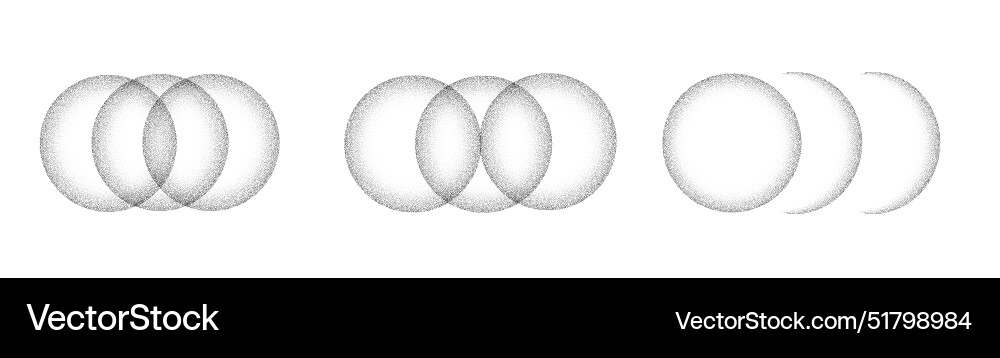 Noise gradient circles shape circle border grain vector image