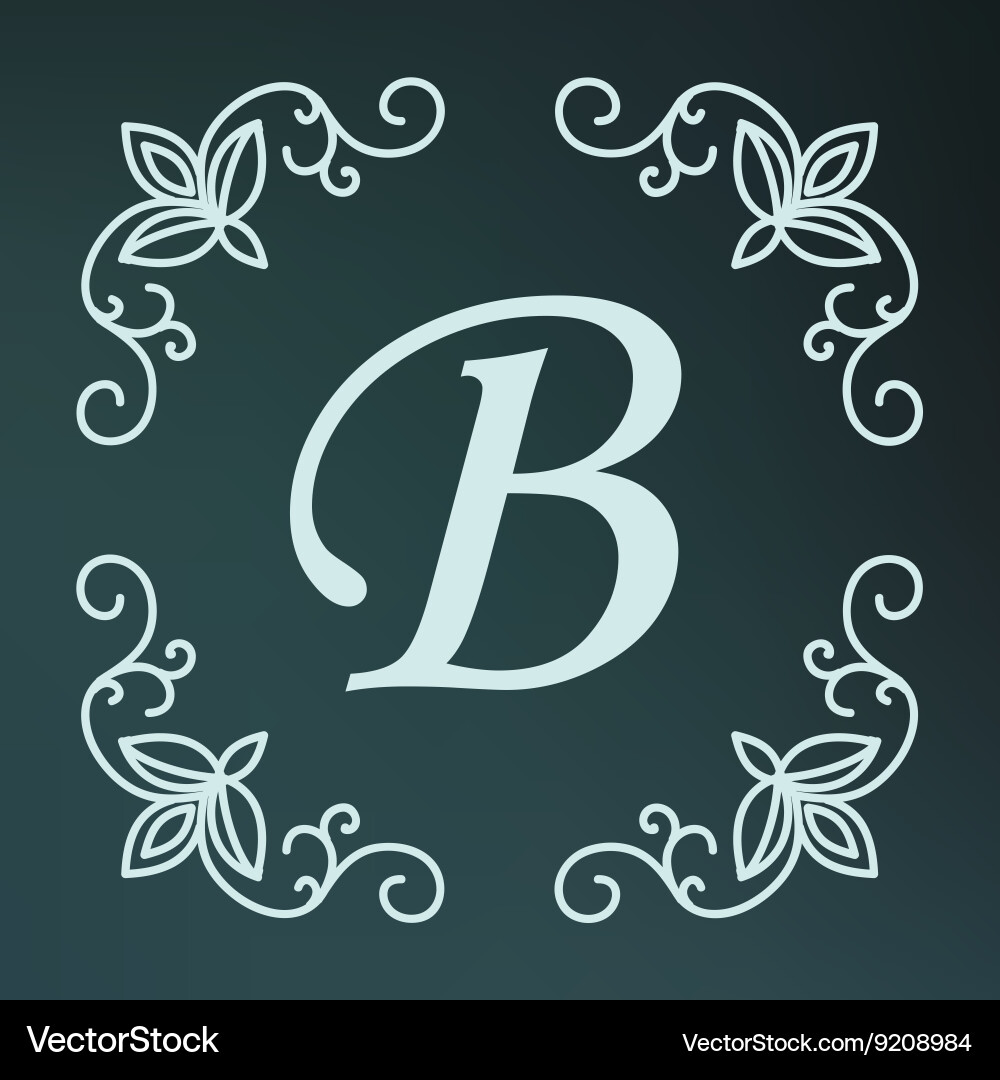 Simple frame mono line vector image