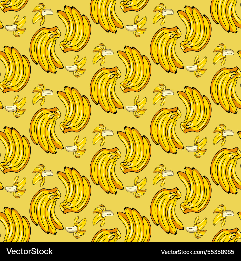 Dynamic Banana Wave Pattern vector image