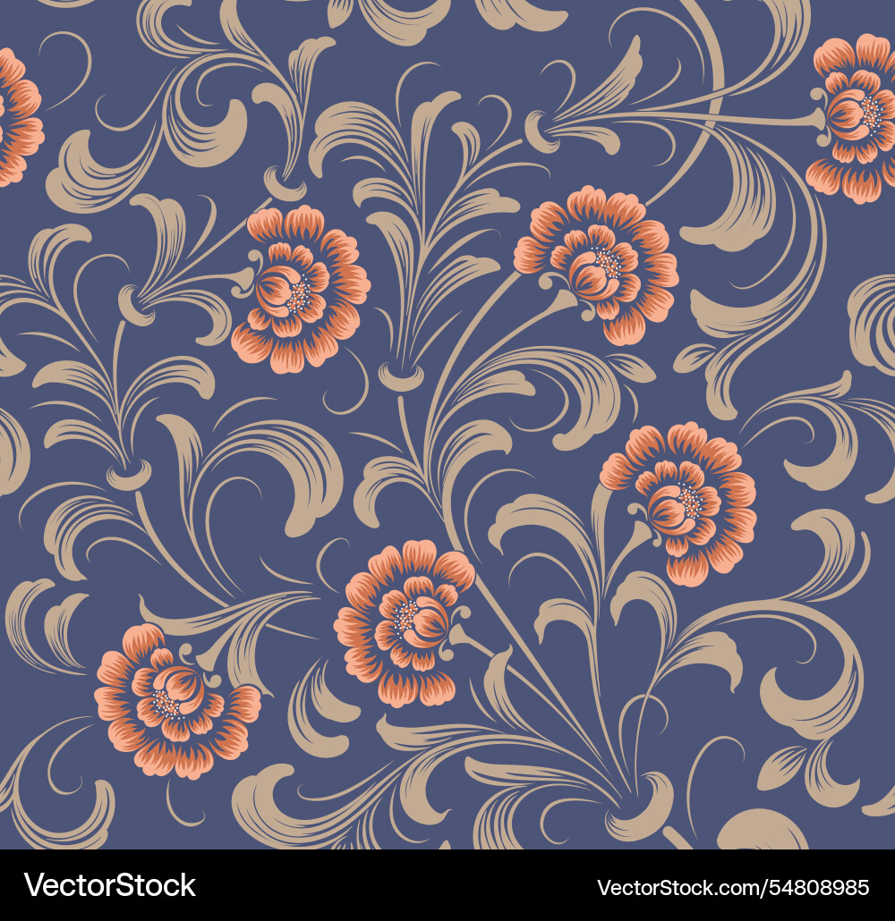 Flower seamless pattern element elegant Flower seamless pattern element elegant vector image