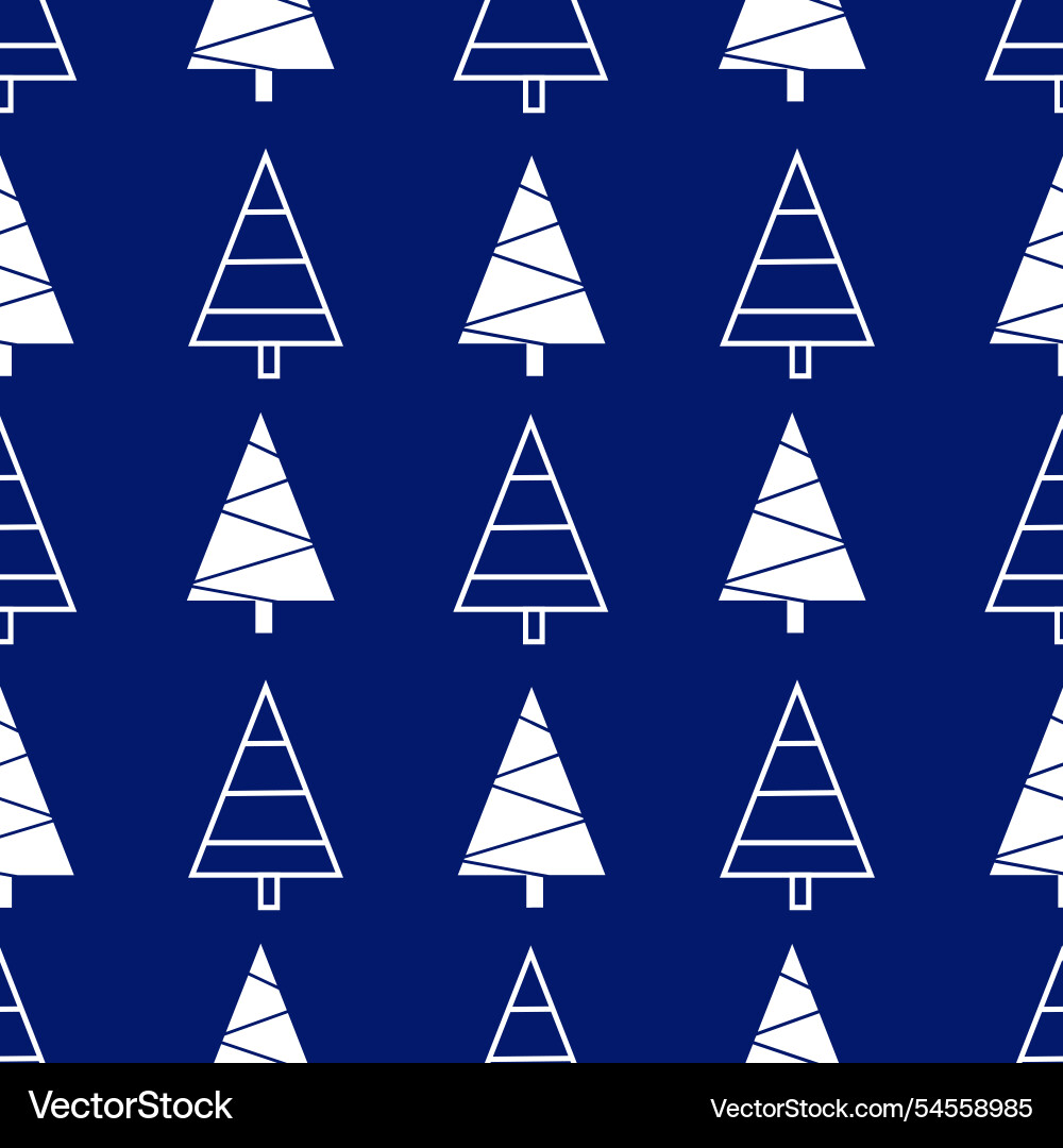 Seamless pattern of triangular christmas trees Seamless pattern of triangular christmas trees Vector Image