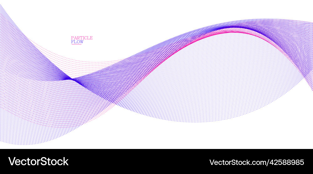 Smooth background with wave of flowing particles Smooth background with wave of flowing particles vector image