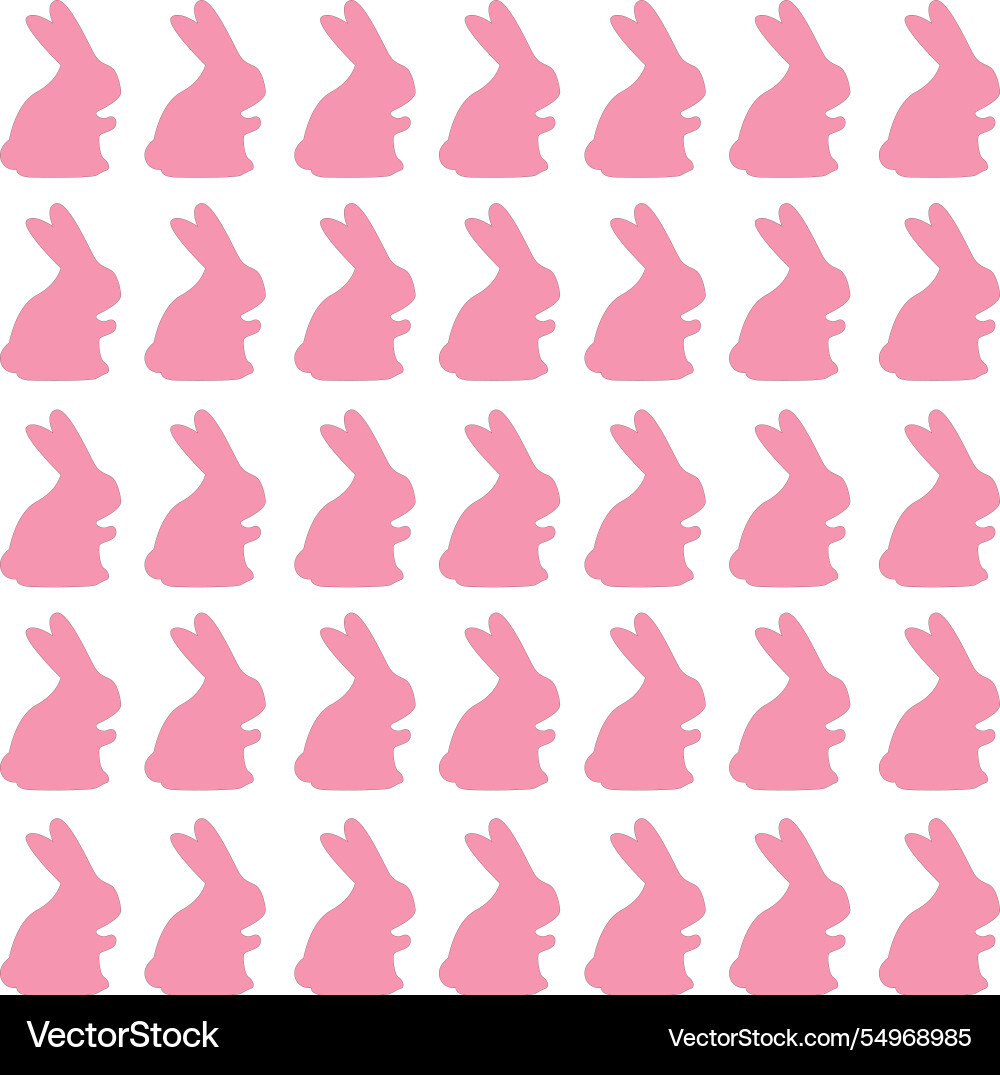 Spring bunnies design pattern texture Vector Image