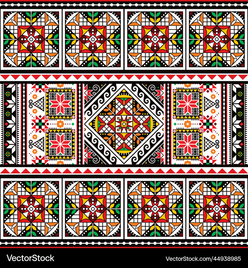 Ukrainian pysanky seamless folk art pattern Ukrainian pysanky seamless folk art pattern vector image