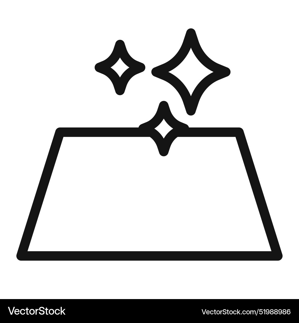 Clean surface icon mark in filled style vector image